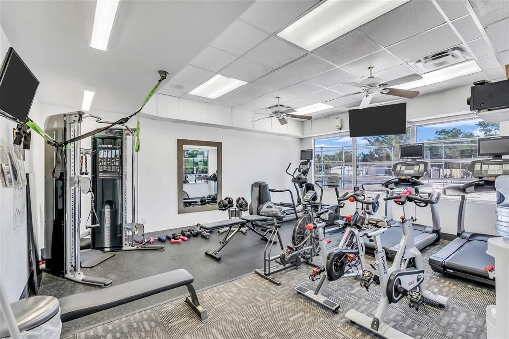 Well equipped fitness center