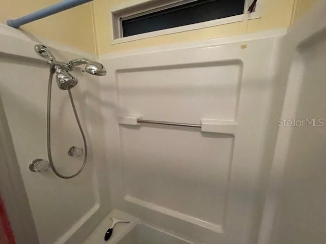 Master shower separate area from vanity and garden tub