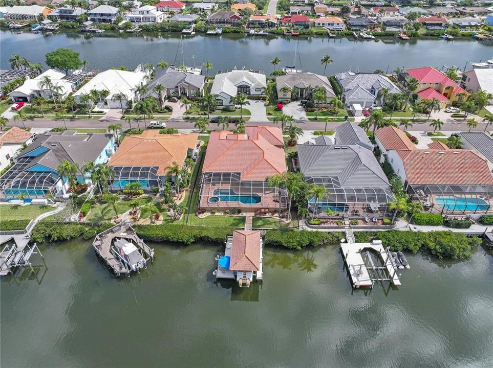 Aerial of Dock and Home