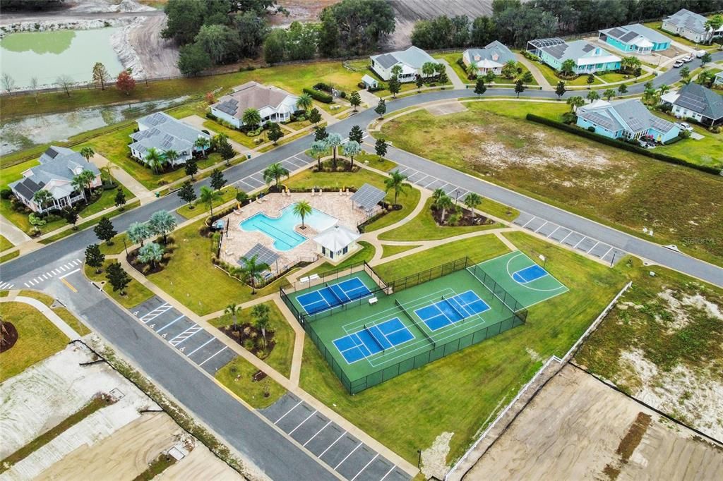 Sports courts and pool