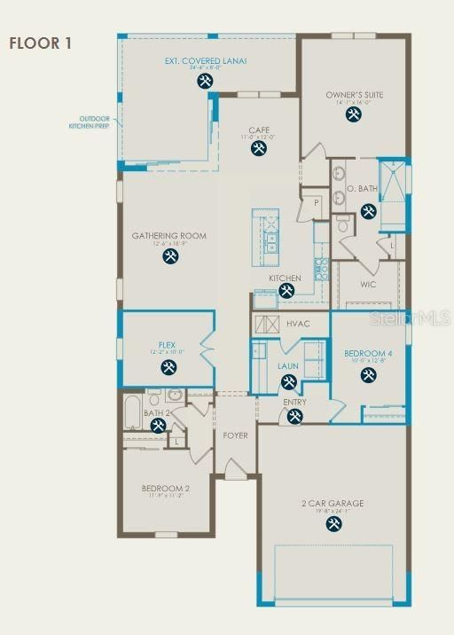 Floor plan with structurals - pool not shown on photo