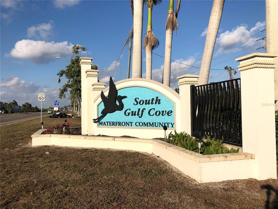 Entrance Sign to South Gulf Cove