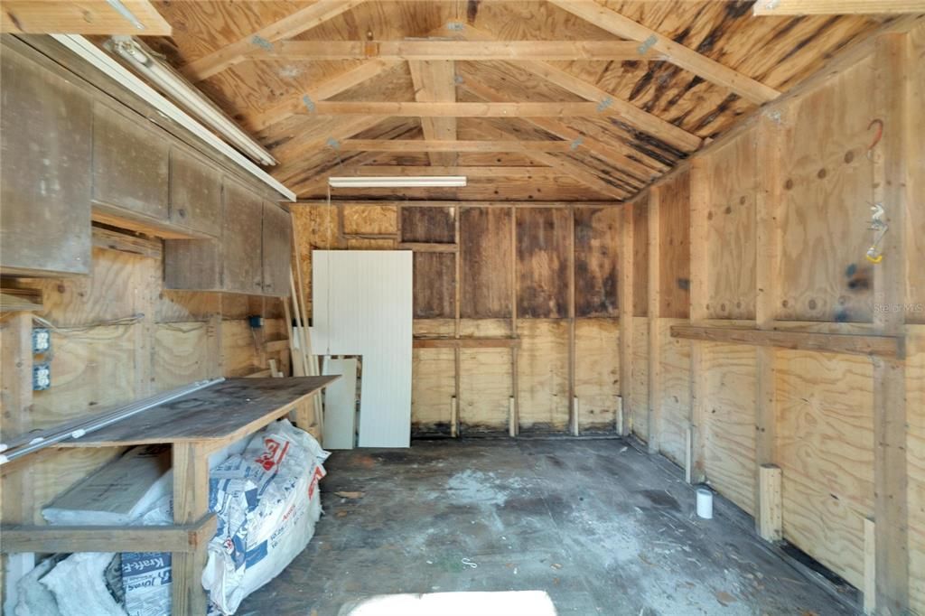 Built In Shed, needs repair