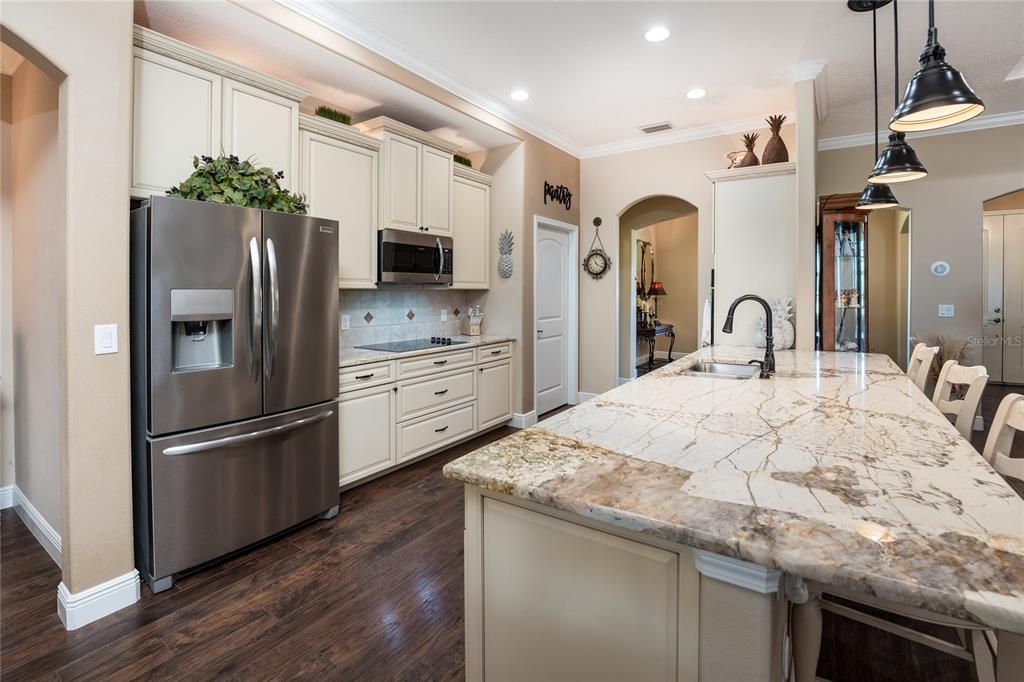 custom cabinetry with exotic granite