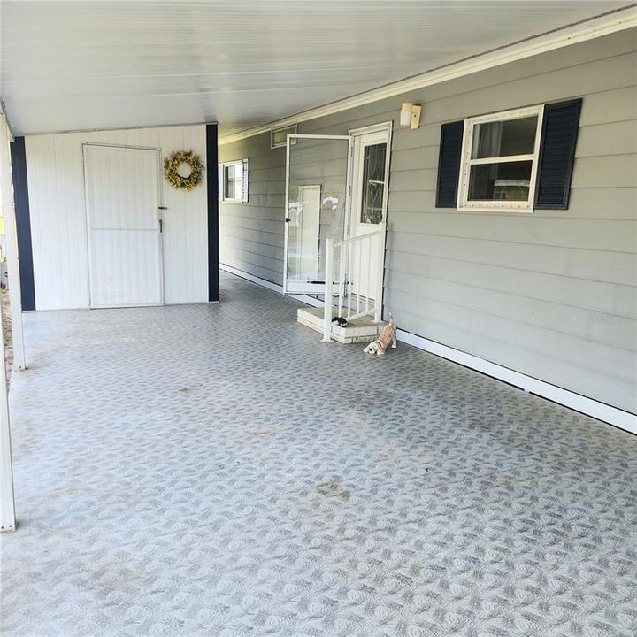 Carport with Laundry Shed
