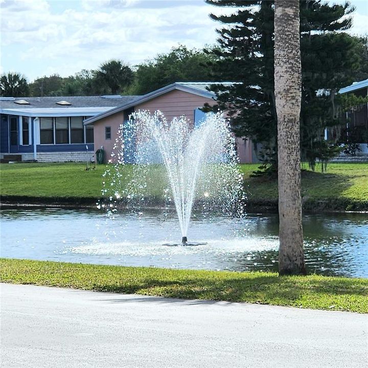Pond has 2 fountains