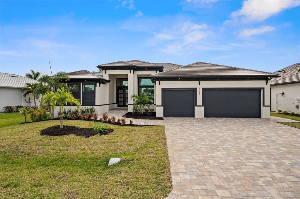 Front of the Home with 3 Car Garage