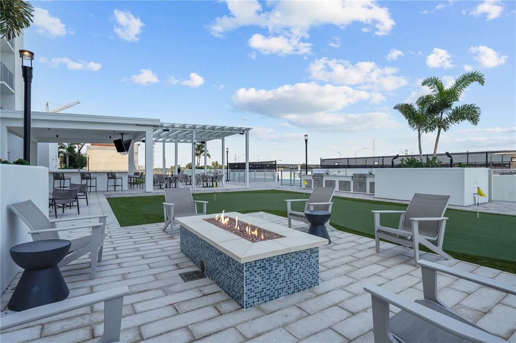 Bocce Courts on Level 4