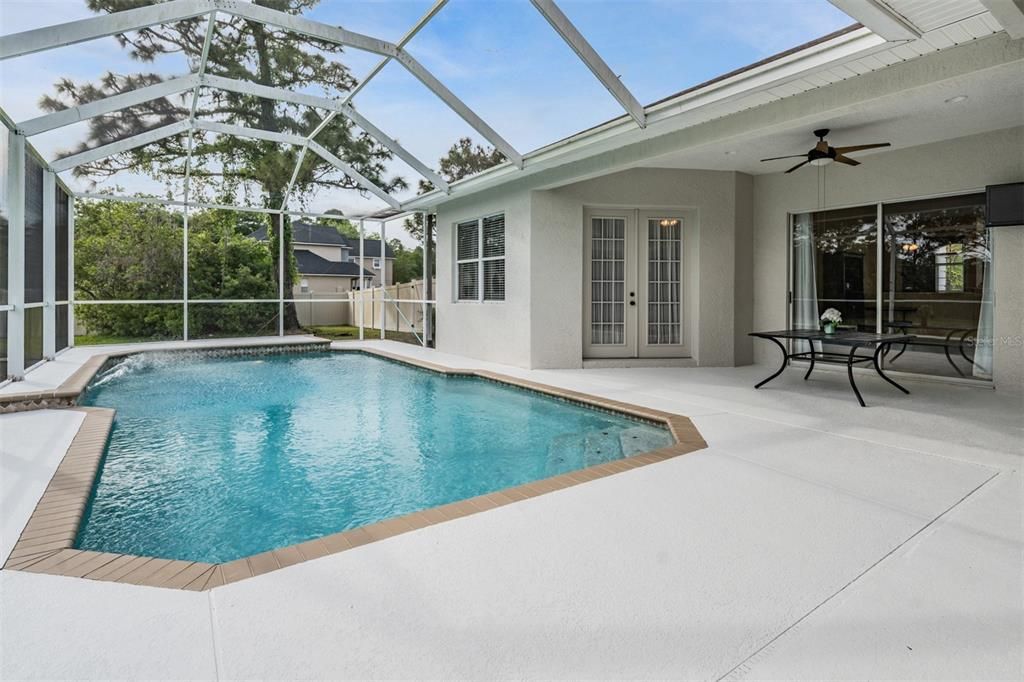 Screened lanai with heated pool