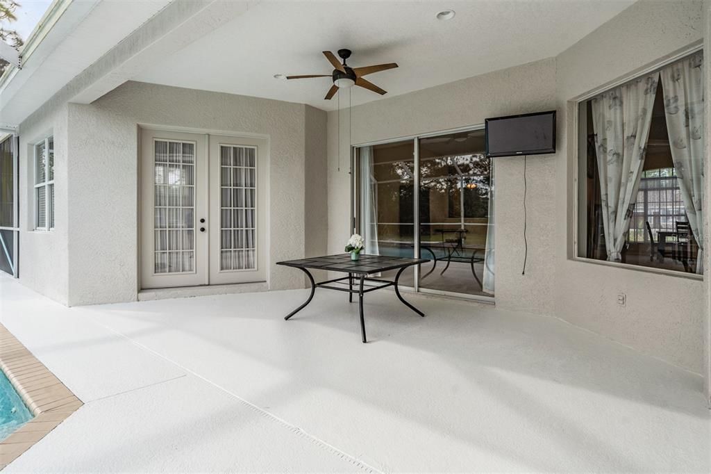 Large pool deck off owners retreat