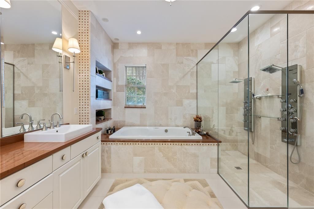 Impressive Double shower and beautiful appointments