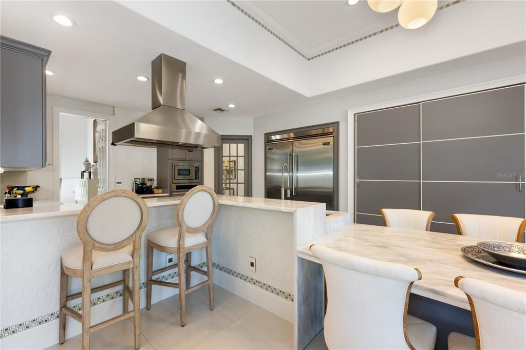 Highly efficient use of space in this gourmet kitchen