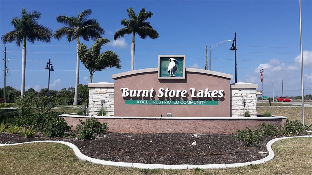 Burnt Store Lakes sign