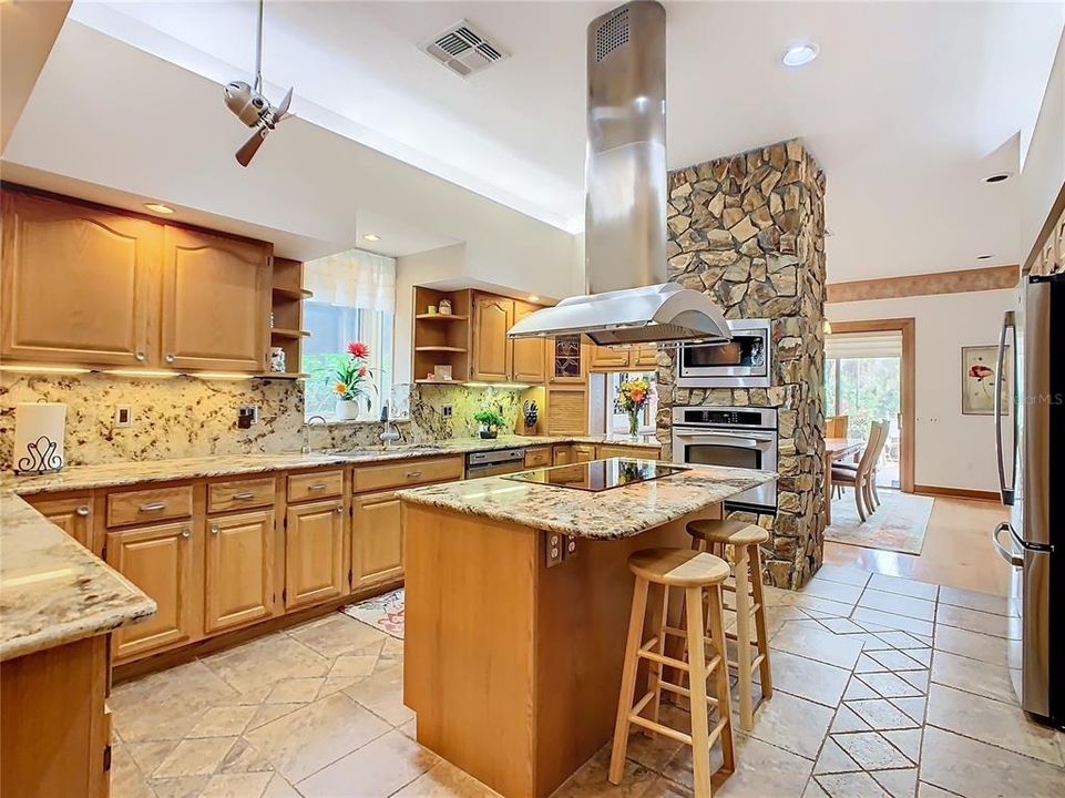 Large gourmet kitchen.