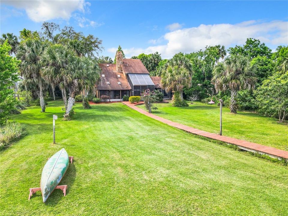 Looking back to the house.