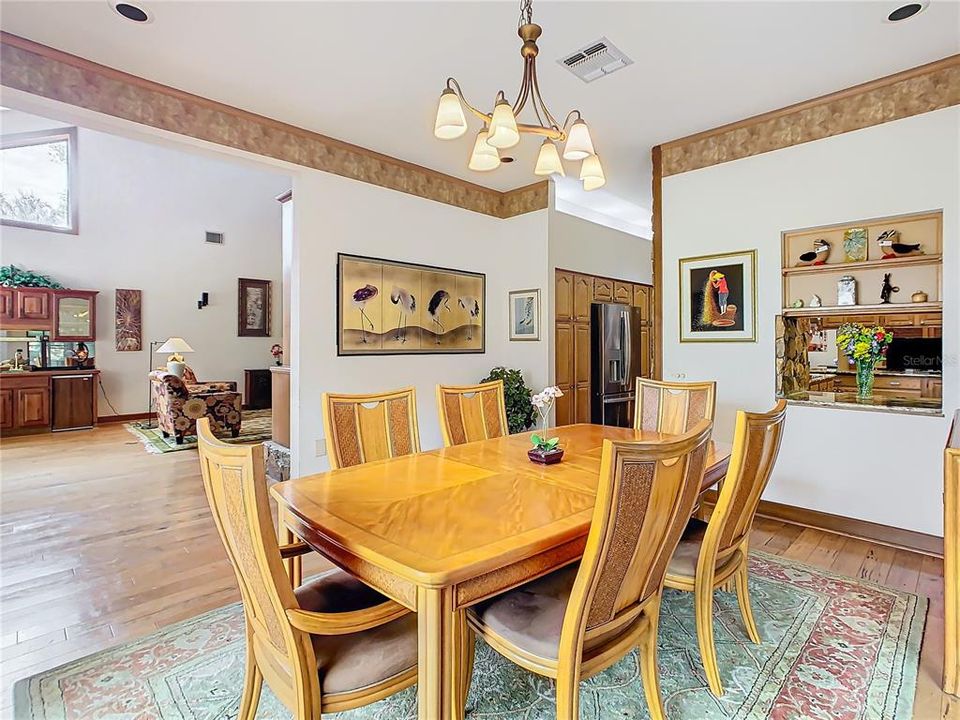 Dining room opens to the living room.