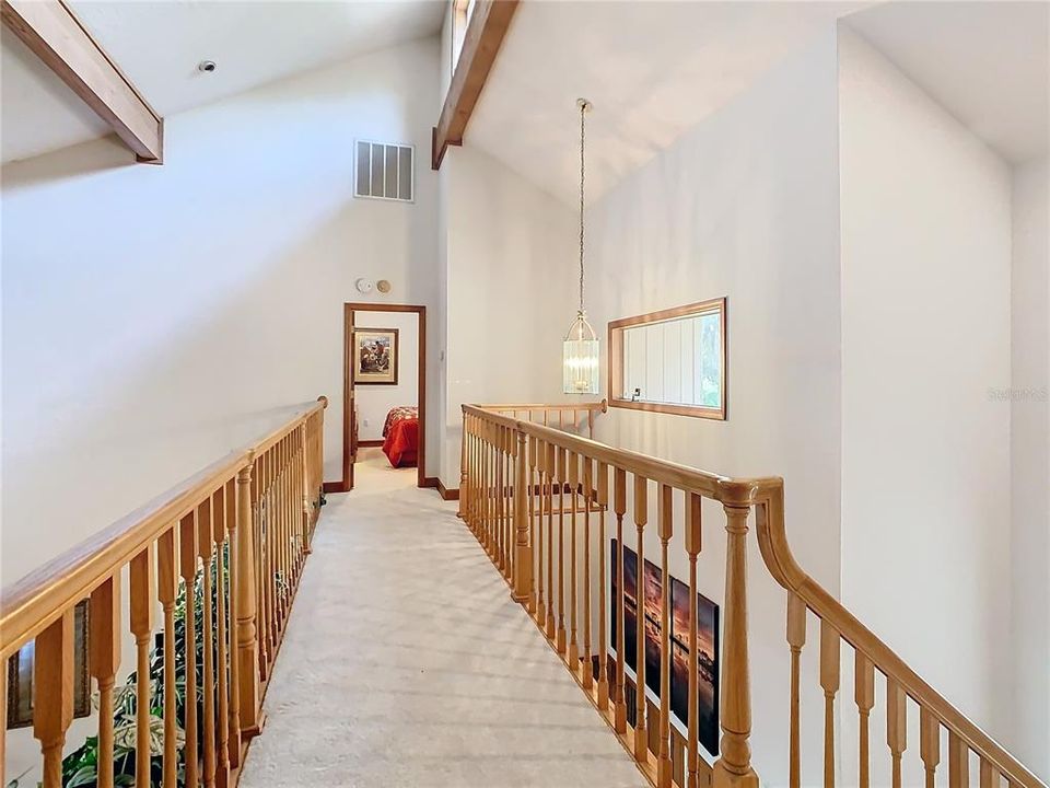 Upstairs leading to the guest bedroom.