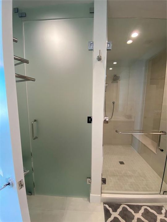 Primary water closet and walk in shower