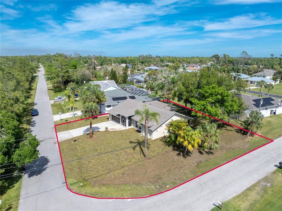 Aerial - oversized lot
