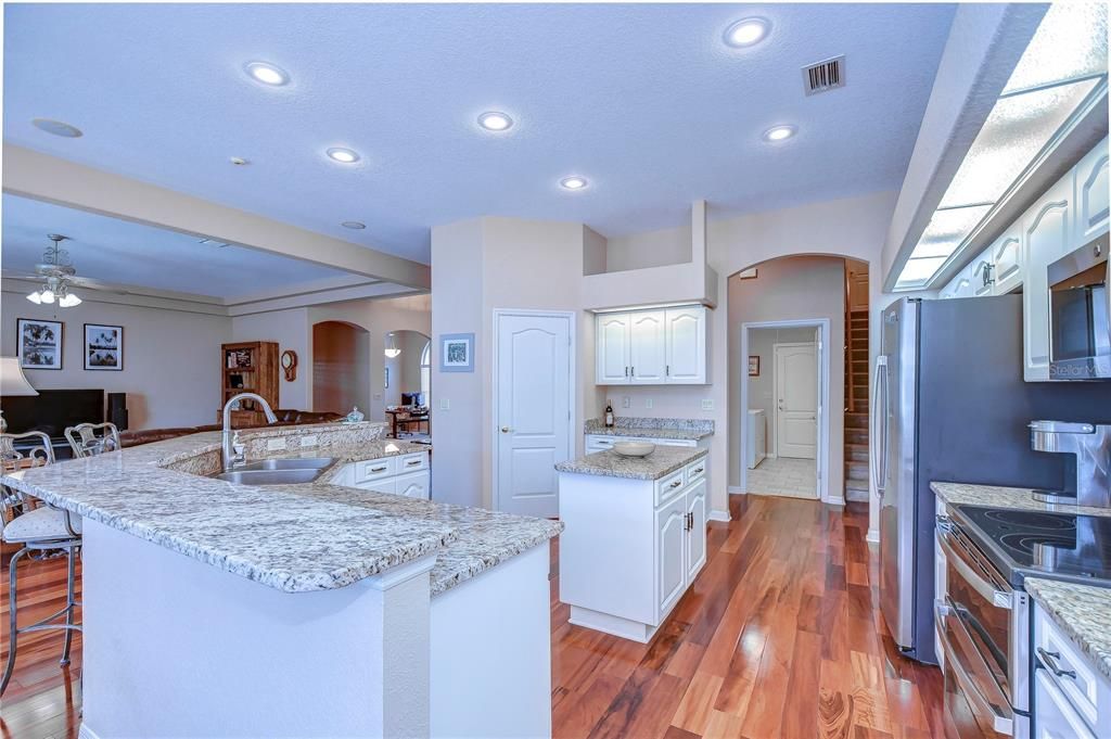 kitchen boasts granite countertops, newer appliances and walk-in pantry!
