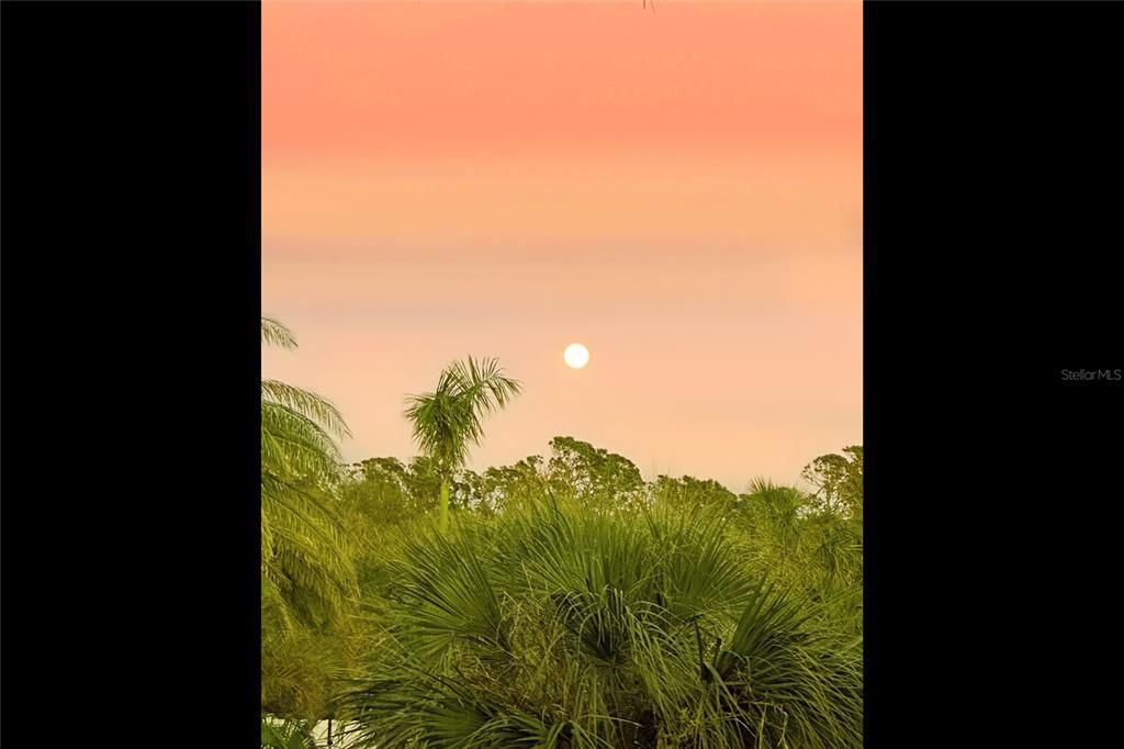 Sunset and Full Moon.