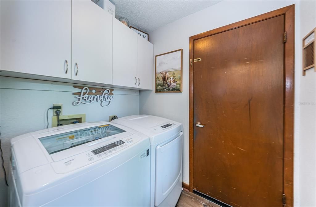 Inside laundry room - washer and dryer included