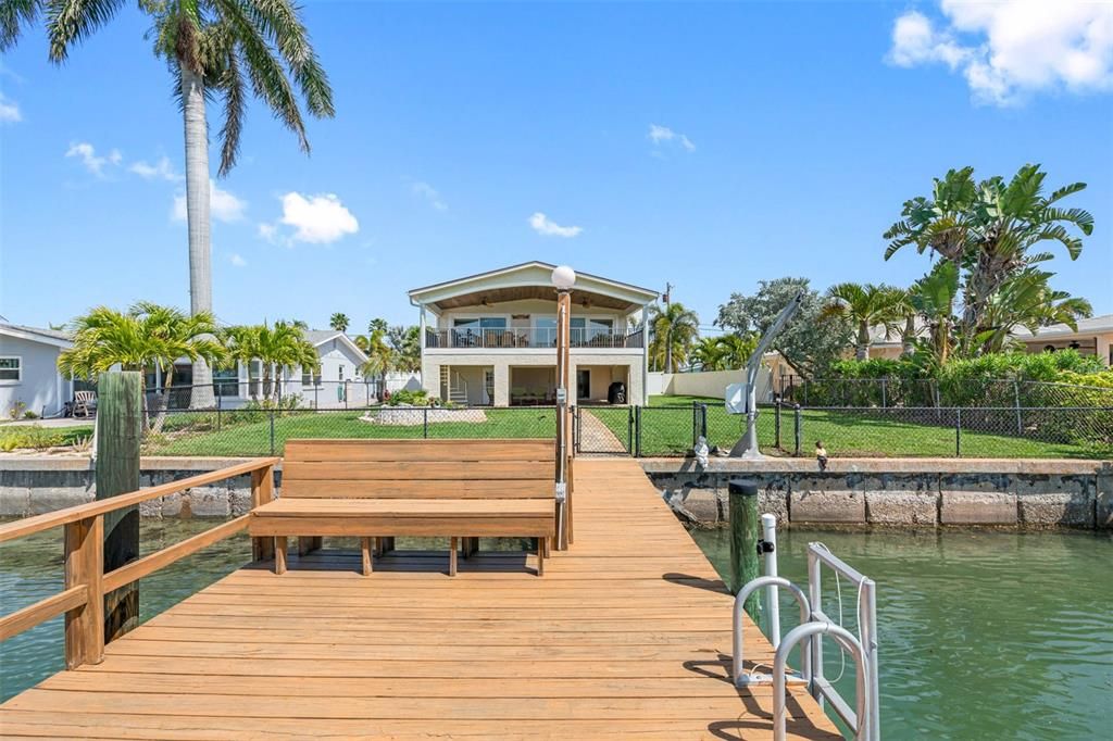 Watch the sunsets and dolphins from your dock.