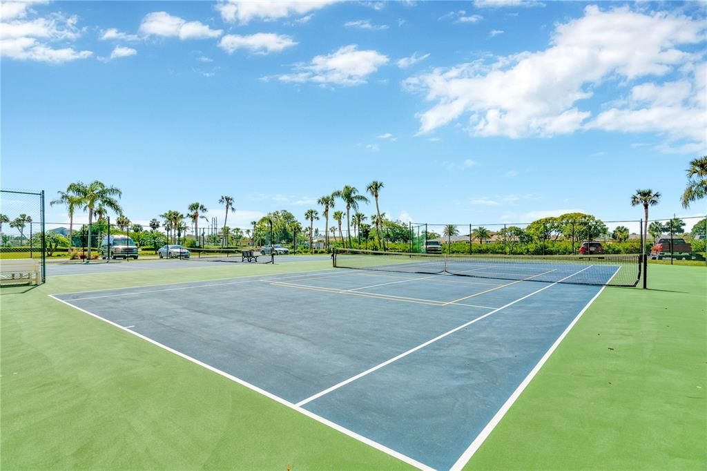 Enjoy a fast paced game on our tennis court and pickleball courts with your neighbors.