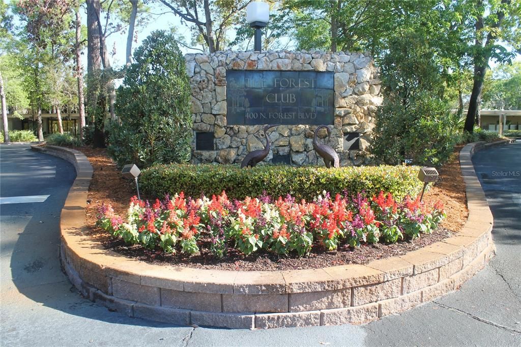 Entrance to the clubhouse and amenities