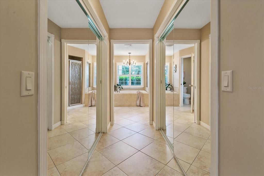 Primary Bath features double closets