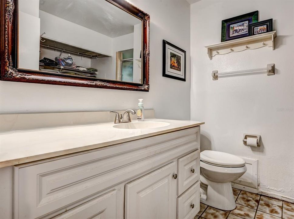 The spacious vanity in bath 2.