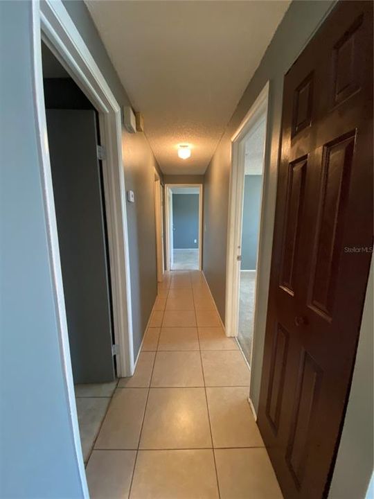 Hallway Leading to Bedrooms and Bathrooms