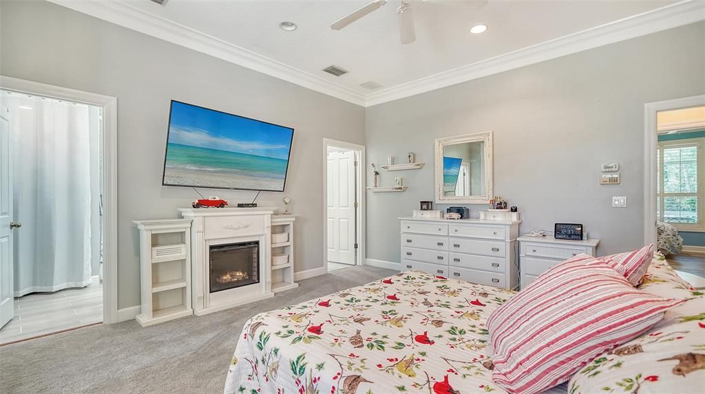 Master Bedroom has custom built-ins in the large walk-in closet