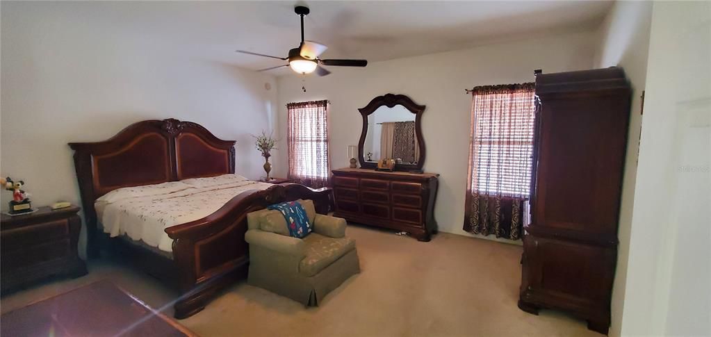The master bedroom is a nice size that measures approximate 17 x 15.