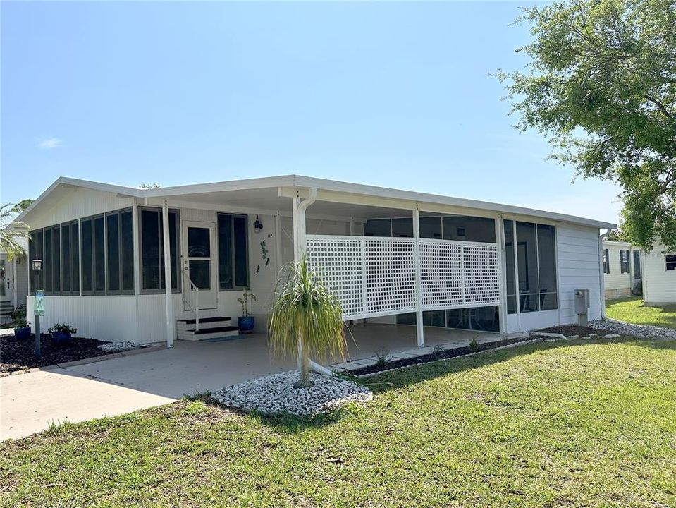 Lattice for carport privacy