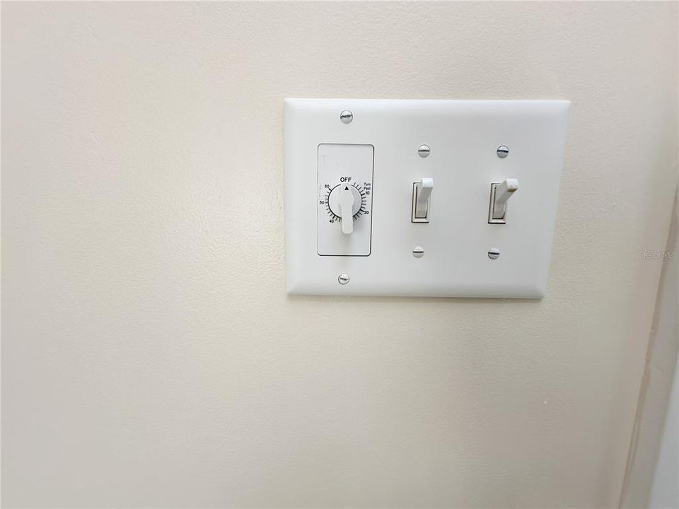 Bathrooms have extra fan timer control