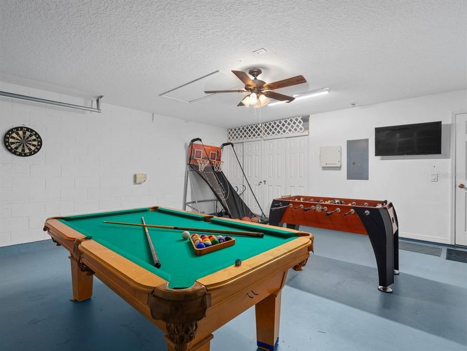 Game Room in Garage