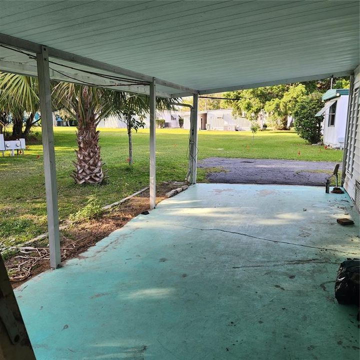 Rear Carport or Covered Patio