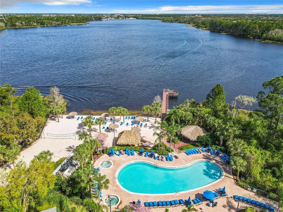 Nestled on the banks of Lake Davenport. Bahama Bay is offers several pools including this one located at the Tradewind Restaurant Bar and Restaurant area of the resort.