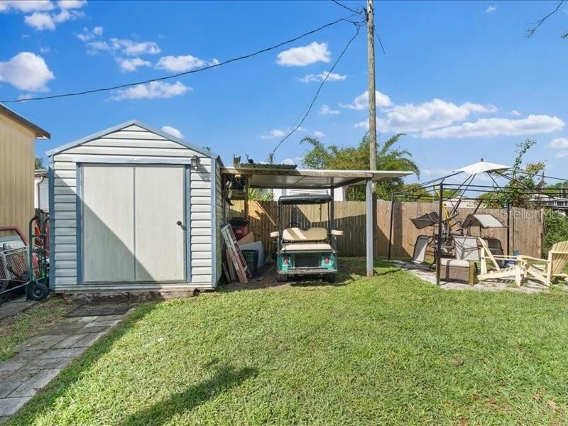 Nice sized lot with storage shed/workshed