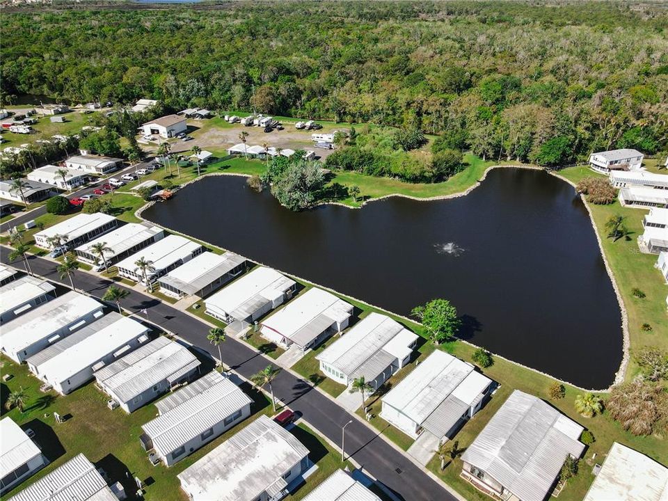 Community Water Pond Aerial