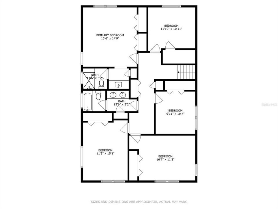 Upstairs Bedroom floor Plan