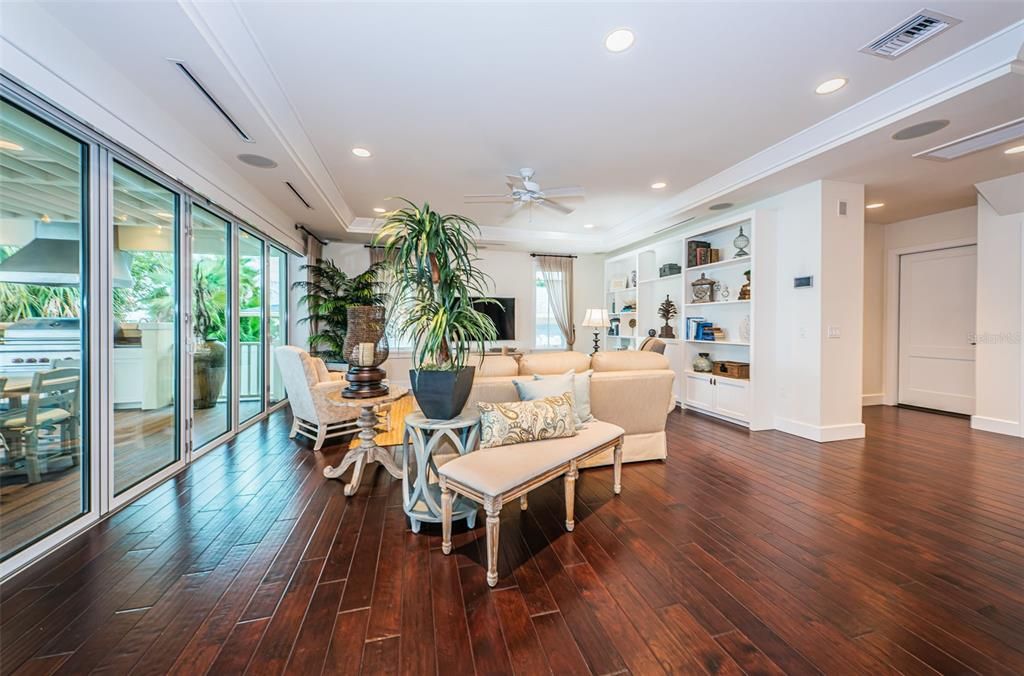 Living Room w custom built-ins