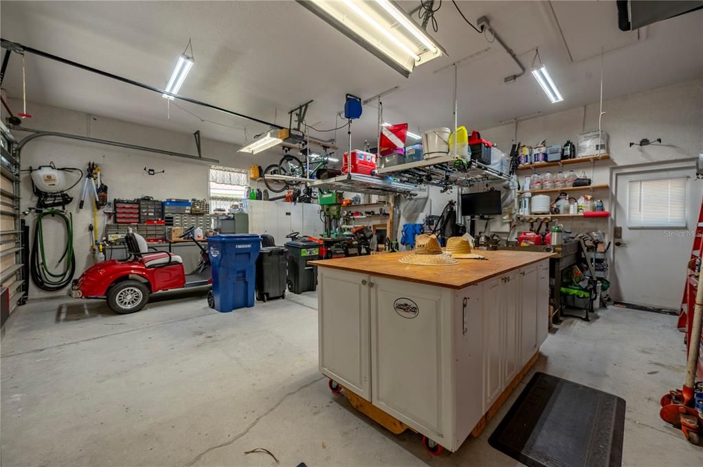 Oversized garage.