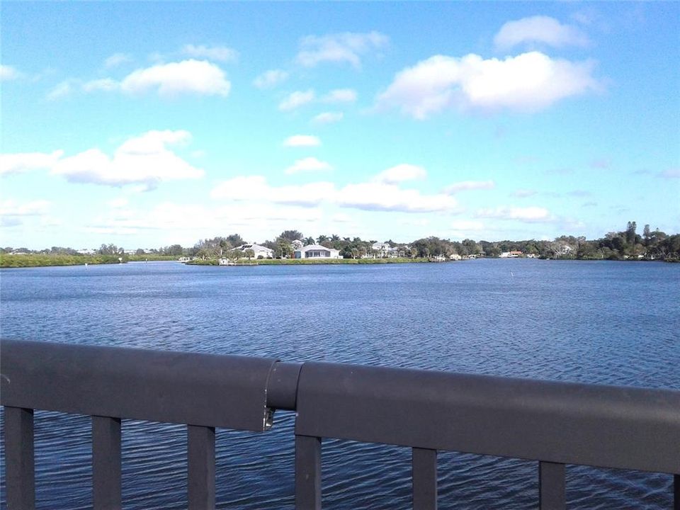 hackett creek is just across the street and you have a peek-boo view from front entrance