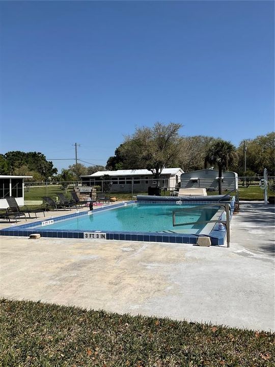 Heated community swimming pool