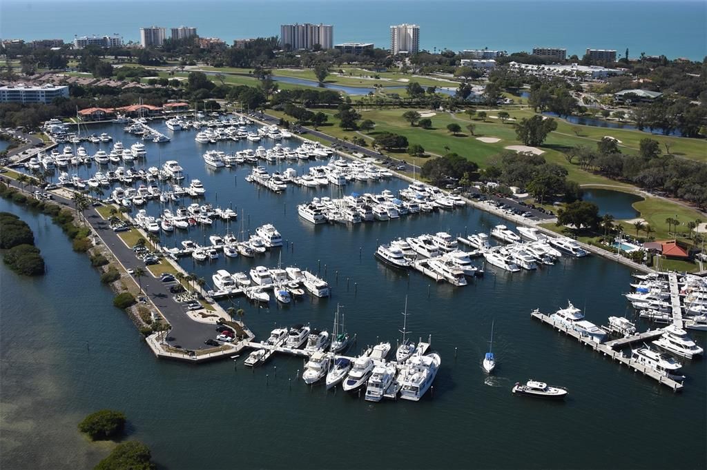 The (Private - member only) Longboat Key Club Yacht Club walking distance from Grand Bay