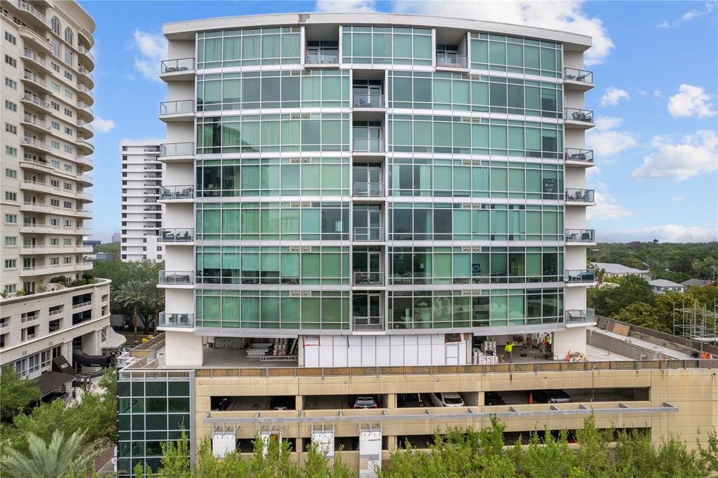 101 Eola, Unit 812 is 3 floors up from the amenities level on 5