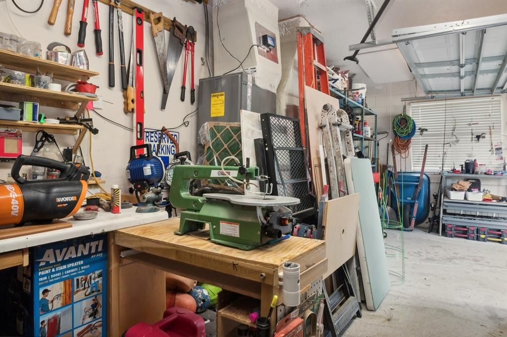 In addition to the two car garage, this home has a workshop that is accessible from the exterior of the home.