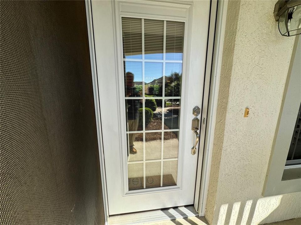 15 Lite Front Door with built in retractable blinds